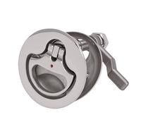Tbest Pestillo de Leva de Acero Inoxidable 316 Marino, Orificio de 2,05 Pulgadas con Indicador de Punto Rojo y Compresión Ajustable para Puerta de Cabina de Barco RV