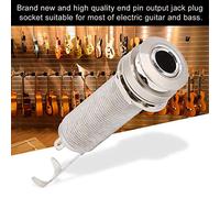 Tbest Pin de Extremo Largo de Alto Nivel de Gato de Gato Eléctrico de Guitarra Mejora la Potencia de Salida para los Músicos (Silver)