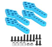 Tbest Placa De Montaje De Amortiguador De Coche a Control Remoto, Juego De 4 Uds. De ángulo De De Aleación De Aluminio para Orugas Scx10 CNC Anodizado, 1/10 (Blue)