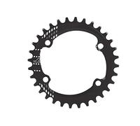 Tbest Plato de icleta de Montaña,96 mm BCD 32T 34T 36T 38T Plato Ancho Estrecho Anillo de Cadena de icleta Plato de Aluminio Solo Plato Compatible M6000 M7000 M8000 BMX(32T Negro)