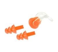 Tbest Plausas para la Oreja de Silicona Suave de Silicona Impermeable para la Protección del Cielo y en la Intoxicación para la Piscina y los Conciertos, 4 Pares de Naranja/verde (ORANGE)