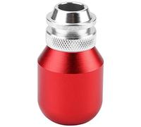 Tbest Pomo de Manual Universal para Coche Cabezal de Palanca de Cambios Redondo de Metal de con 3 Adaptadores Fácil Instalación No Requiere Modificación Mejora Tu Experiencia de Conducción (rojo)