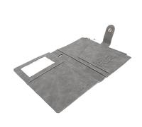 Tbest Porta Pasaporte para Mujeres y Hombres - Funda para Pasaporte de Viaje de Cuero PU con Diseño Vintage, Billetera para Tarjeta de Vacunación, Boletos, Tarjetas SIM y Bolígrafo (Grey)