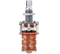 Tbest Potenciómetro de Control de Guitarra Duradero Potenciómetro de Guitarra Eléctrica Push Pull 18 Mm Longitud del Eje A500K, Plata (SILVER)