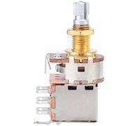 Tbest Potenciómetro de Control de Guitarra Duradero Potenciómetro de Guitarra Eléctrica Push Pull 18 Mm Longitud del Eje A500K, Plata (Dorado)