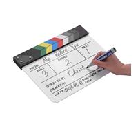 Tbest Professional - Clapperboard de acrílico seco para TV y televisión con director de cine de corte de acción, clapper Board Slate con rotulador de borrador, fácil escritura (palo multicolor)