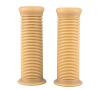 Tbest Puños de Manillar Moto, 1 Par 1 Pulgada 25mm Empuñadura de Manillar de Motocicleta Antideslizante Barra de Goma de Motocicleta Universal TPU Vintage Agarre de Manillar de Motocross(Beige)