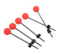 Tbest Puntas de Caña de Pescar en Hielo, 5 uds., con Resorte Rojo de Acero Inoxidable y Eva, Diseño Irrompible para Pesca en Río y Lago (L)