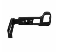 Tbest QR Soporte para cámara de placa L, mango vertical, liberación rápida, soporte de aleación de aluminio resistente, compatible con cámaras A7M3 A7R3 A9, negro, rojo, azul (negro)