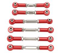Tbest RC Dirección de la Varilla RC Base Base Aluminio Aluminio ALUMINUS 1/10 Monte para ARRMA SENTON Big Rock Typhon con Tornillos Endurecidos de Metal (Rojo)