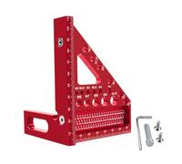 Tbest Regla de Aleación de Aluminio Herramienta de Medición de Múltiples ángulos con Control de ángulo Preciso para Carpintería Bricolaje, Construcción y Metalurgia Diseño Anodizado y Poroso (rojo)