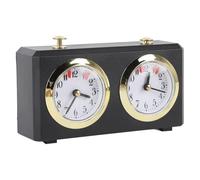 Tbest Reloj de Ajedrez Mecánico, Cuerda Analógica Vintage con Esferas Grandes para Competiciones Weiqi, Diseño Retro Negro, Material Abs Estable (#1)