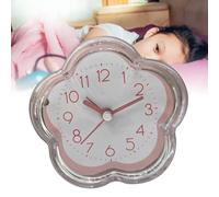 Tbest Reloj Despertador Forma de Flor, Diseño Silencioso de Escritorio | Diseño floral único, funcionamiento silencioso, adecuado para niños, estilo simple, requiere 1 batería AA