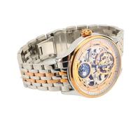 Tbest Reloj Mecánico Tourbillon Esqueleto para Hombre con Fase Lunar, Esfera Hueca de 40 Mm, Movimiento Automático, Reserva de Marcha de 80 Horas, Reloj de Pulsera de Lujo