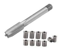 Tbest Reparación de Bujías 10x1, Kit de Reparación de Roscas de Bujías M10 X 1.00, Herramienta de Reparación de Roscas de Bujías M10x1.0 Bolt + M12x1.0 Tap Accesorios para Automóviles