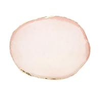 Tbest Resin Nail Art Palette, Golden Edged Design (White)