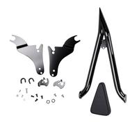 Tbest Respaldo Desmontable Sissy Bar para Pasajero, Almohadilla para Respaldo Trasero de Motocicleta, Extraíble, Resistente Al Agua, Negro con Cojín para Touring FLHR FLHX FLTR FLHT