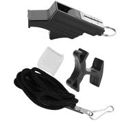 Tbest Silbatos Fútbol Baloncesto Entrenamiento Deportivo Árbitro Silbato CAM Supervivencia Emergencia Salvavidas Silbatos Whistle reemplazo para Acampar al Aire Libre(Negro y Plata)