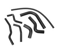 Tbest Silicone Radiador Radiador Kit de Manguera de Refrigerante de Transferencia de Alto Rendimiento Duradero para Samurai 1986 1995 (BLACK)