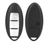 Tbest Smart Car Remote Key Key Introd 3 Botones 433MHz 4A Chip El Dispositivo Anti -RETIRS Se Adapta a XTrail ABS Negro