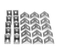 Tbest Soporte de Esquina de Aluminio en Forma de L 4040, 25 Piezas, Soporte de ángulo Recto para Perfil 4040, Cierre Resistente para Puertas de Muebles, Fácil Instalación con Pernos y Tuercas