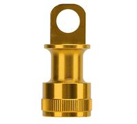Tbest Soporte de Pedal de Liberación Rápida Hebilla de Pedal Montaje de Aleación de Aluminio 5 Mm 10 Mm Adaptador de Fijación de Cuadro de Bicicleta Anodizado Portátil con Funda (Gold)