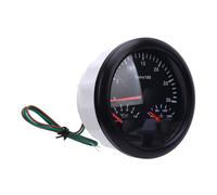 Tbest Tacómetro Multifuncional de 85 Mm y 3000 Rpm para Medir la Presión del Aceite y la Temperatura del Agua en Vehículos Recreativos, Yates camiones. (Esfera negra, bisel negro CX8281B)