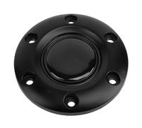 Tbest Tapa Central del Volante Material ABS de Primera Calidad Diseño Moderno y Elegante Interruptor de Botón de Bocina para Volante de 6 Orificios Ajuste Universal (Black)