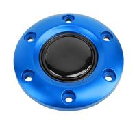 Tbest Tapa Central del Volante Material ABS de Primera Calidad Diseño Moderno y Elegante Interruptor de Botón de Bocina para Volante de 6 Orificios Ajuste Universal (Blue)