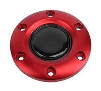 Tbest Tapa Central del Volante Material ABS de Primera Calidad Diseño Moderno y Elegante Interruptor de Botón de Bocina para Volante de 6 Orificios Ajuste Universal (Rojo)