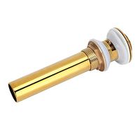 Tbest Tapón de Drenaje para Fregadero de Baño Dorado con Mecanismo Emergente - Desagüe de Latón y Acero Inoxidable a Prueba de Fugas - Desagüe de Lavabo Antiobstrucción con Acabado de Espejo para