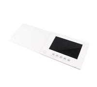 Tbest Tarjeta de Felicitación con Vídeo Folleto de Marketing Personalizado 720P HD, Ideal para Promociones y Eventos de Cumpleaños de Aniversario, Pantalla LCD de Metal Plástico (10