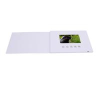 Tbest Tarjeta de Felicitación de Video Pantalla LCD de 5 Pulgadas 720p HD 128m Folleto de Memoria Electrónica para Aniversario Xmas Marketing Corporativo Marketing White Cover A5