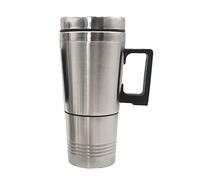 Tbest Taza Calefactora para Automóvil, Taza Aislante Eléctrica de Acero Inoxidable a Prueba de Fugas de Gran Capacidad para Vehículo Camión, con Protección de Seguridad de (12V para Autos pequeños)