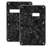 Tbest Tbest Musical Instruments 2pcs Guitar ELECC Guitar Back Play Cavidad Caver Corta Pickguard Pvc para Reemplazo de Rendimiento Negro Aries (Perla Negra)