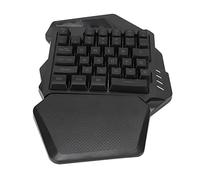 Tbest Teclado para Juegos de una Mano con Iluminación RGB | Diseño compacto, 35 teclas, conexión inalámbrica 2.4G, material ABS, 8 modos RGB