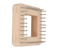Tbest Tejido de Madera 30x30cm / 11.8x11.8in Madera de Haya y Acero Inoxidable Herramienta de Manualidades para Sombreros Bufandas Mantas Niños Adultos Tabla de Tejer Gancho No Extraíble (de