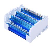 Tbest Terminal Distribution Box, 100A Corriente Nominal | Construcción de latón, retardante de llama, instalación en carril DIN, a prueba de polvo, diseño compacto