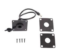 Tbest Toma de Pared de Paso Toma de Corriente de Corriente de Repuesto Resistencia Al Agua Sellado 12 V 5 A 60 W Panel de Aluminio Montaje Empotrado con Conector Hembra 5, X 2,1