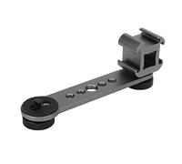 Tbest Triple Cold Shoe Mount Extension Bracket Premium Aluminio Adaptador de Soporte de Micrófono Aleación de Aleación para Fotografía Transmisión en Vivo 122 Mm X 42 Mm (Gris Oscuro)