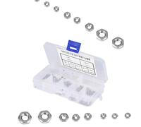 Tbest Tuercas y Pernos M1 Se 140Pcs M1 M1.2 M1.4 M1.6 M2 M2.5 M3 Rosca Tuercas Hexagonales Hexagonales de Acero Inoxidable