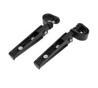 Tbest U Pinza Reposapiés 360 Grados Ajustable Universal Crash Bar Autopista para 1 Pulgada a. 25 pulgadas motor guardia motocicleta Accesorios aleación aluminio caucho cromado
