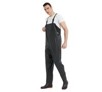 Tbest Vadeadores de Pesca Antideslizantes de PVC con Botas para Hombres y Mujeres, Diseño sin Fugas, Suela Antiabrasión para Pesca con Mosca y Trabajo Agrícola (45)