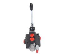 Tbest Válvulas de Control Direccional Hidráulicas, Kit de Válvula de Control de Flujo Hidráulico 1 Carrete de Doble Efecto con Barra de Alivio Ajustable de Control Accesorio