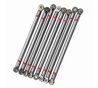 Tbest Varilla de Enlace de Aleación de Aluminio para SCX10 Escala 1/10, Distancia Entre Ejes de 313mm, Coche Trepador de Control Remoto, 8 Uds., Accesorios de Metal Mejorados y Fácil Instalación (#2)