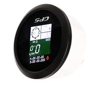 Tbest Velocímetro de 85Mm, Indicador de Velocidad con Pantalla Digital Tft de 9-32V con Rumbo de Altitud para Yate, Rv, Motocicleta, Esfera Negra Marina (Esfera negra Cubierta)