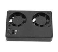 Tbest Ventilador de la Cámara Ventilador Dual Disipación de Calor Rápido Silencioso para una Transmisión en Vivo Enfriador Externo Compatible con Cámaras ABS Matte Black