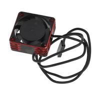 Tbest Ventilador de Refrigeración ESC sin Escobillas de 25x25 Mm para Coche RC - Ventilador de Disipación de Calor de Motor de Alta Velocidad de Aleación de Aluminio, Rojo, Ajuste Universal para