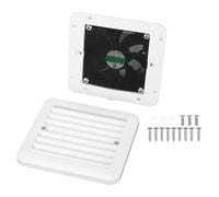 Tbest Ventilador de Ventilación Lateral para RV, 97X97mm, Unidireccional, 12V, 1,2 W, Extractor de Aire para Remolque, Cocina, Baño, ABS, Resistente a la Luz Solar