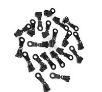 Tbest Zipper - Kit de repuesto de guía deslizante para Harz Zipper #5, juego de 20 deslizadores para aleación de metal para materiales de ropa, Black, Informal